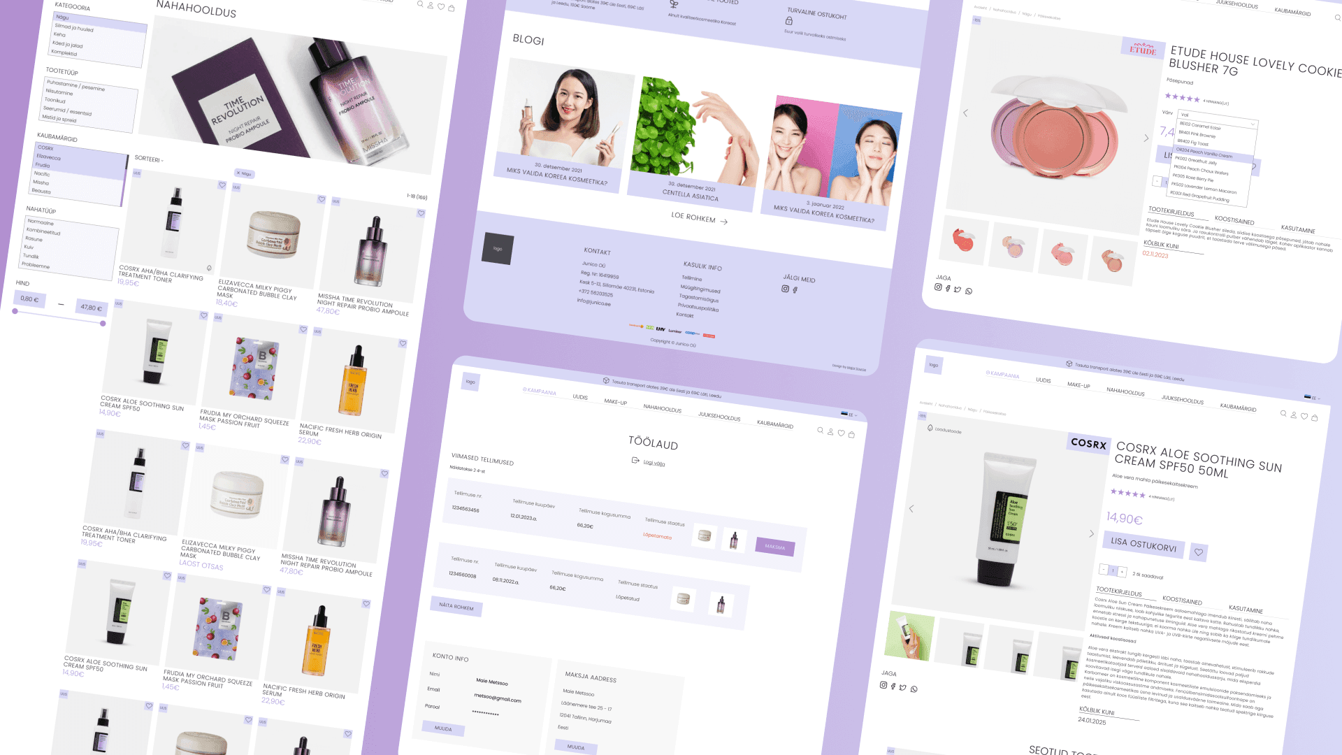 Online cosmetics store